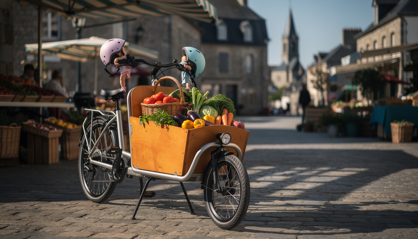 Vélo électrique cargo pour famille